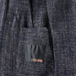 Giacca in cotone, lana e lino a quadretti brand