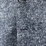 Giacca in lana chevron stretch blu bottone