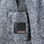 Giacca in lana chevron stretch blu brand