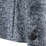 Giacca in lana chevron stretch blu manica