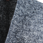 Giacca in lana chevron stretch blu rever