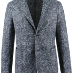 Giacca in lana chevron stretch blu