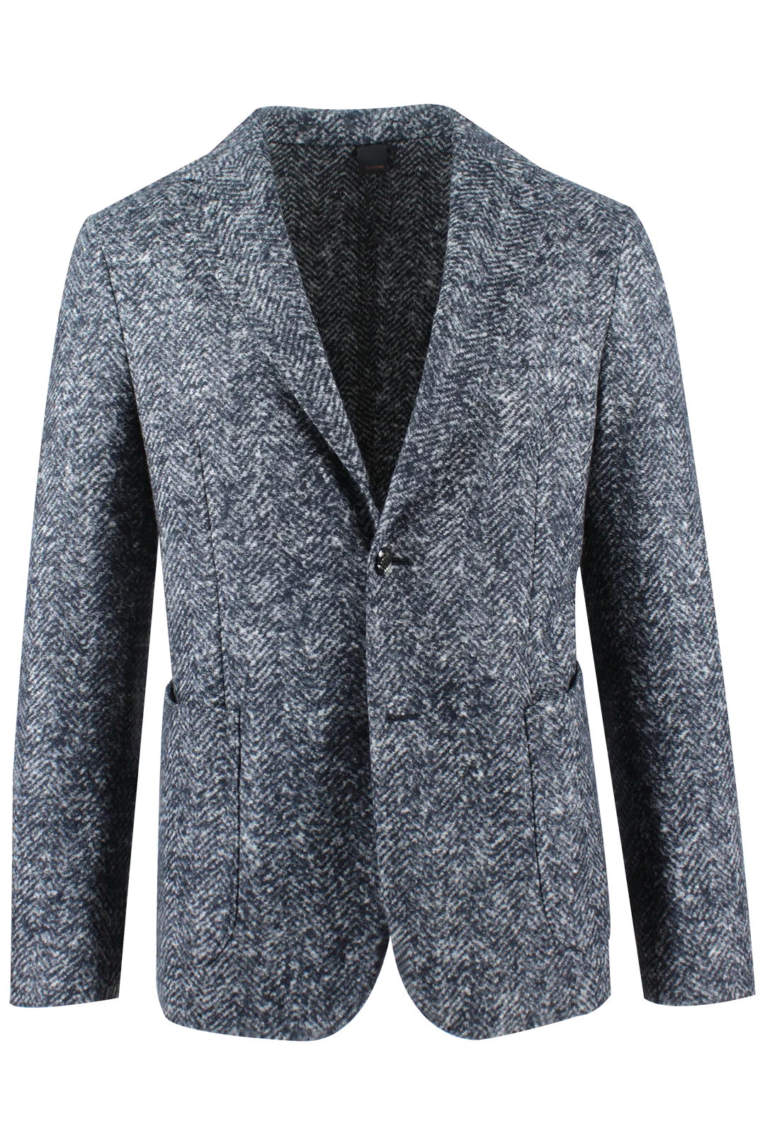 Giacca in lana chevron stretch blu