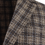 Giacca in lana e cotone a quadri rever