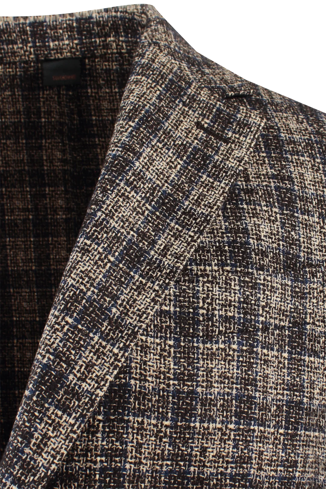 Giacca in lana e cotone a quadri rever