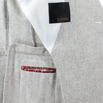 Giacca in lana grigio chiaro interno