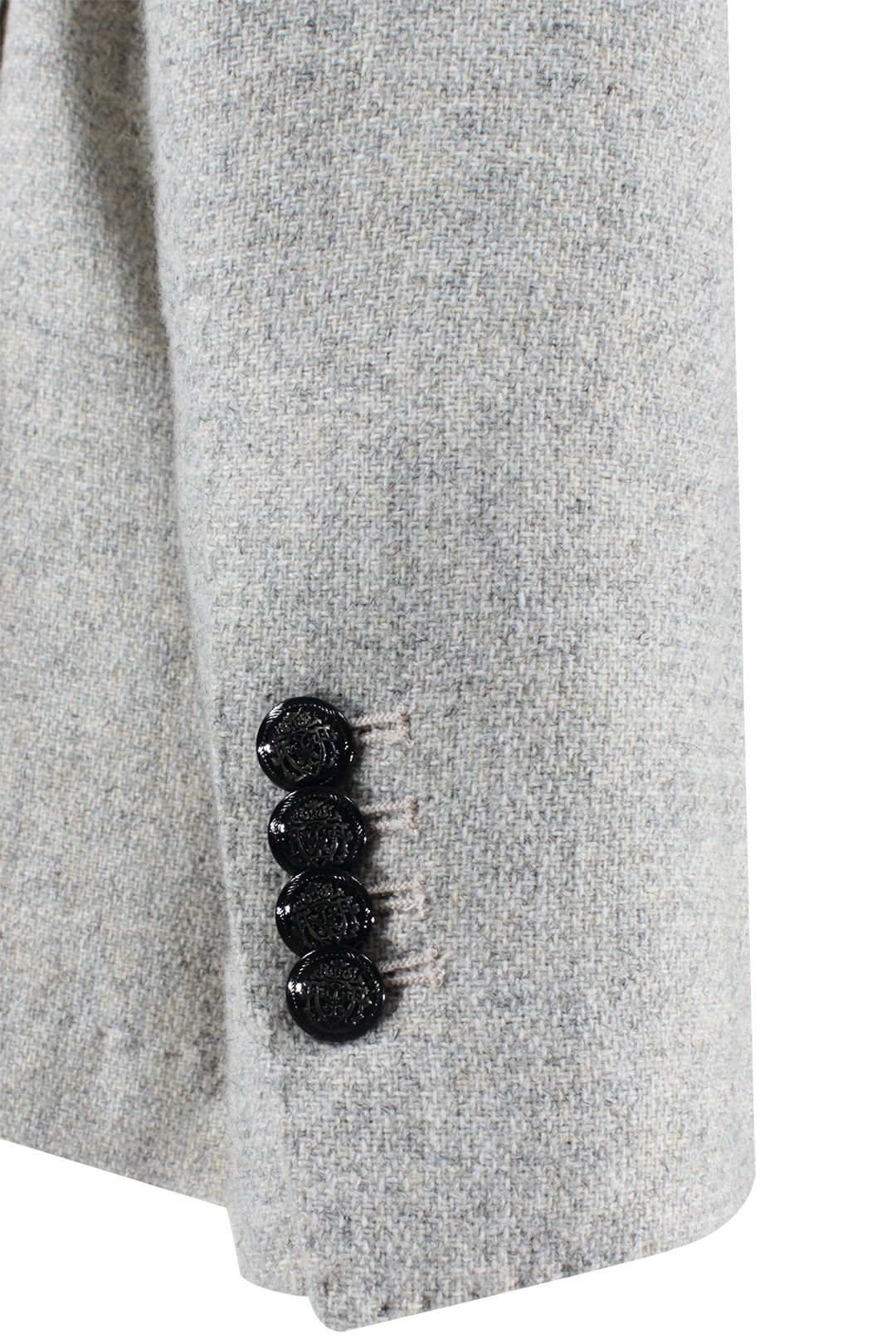 Giacca in lana grigio chiaro manica