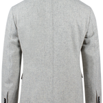 Giacca in lana grigio chiaro retro