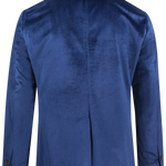 Giacca in velluto liscio blu cobalto retro