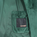 Giacca in velluto liscio verde smeraldo brand