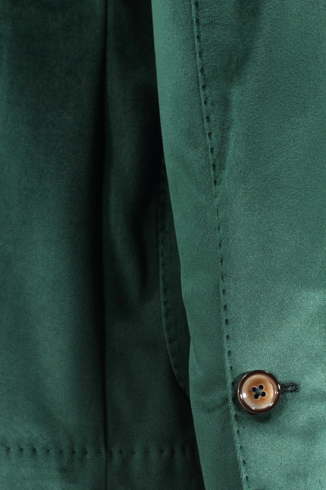 Giacca in velluto liscio verde smeraldo manica