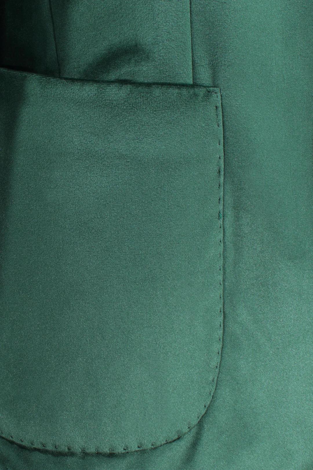 Giacca in velluto liscio verde smeraldo tasca