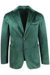 Giacca in velluto liscio verde smeraldo