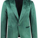 Giacca in velluto liscio verde