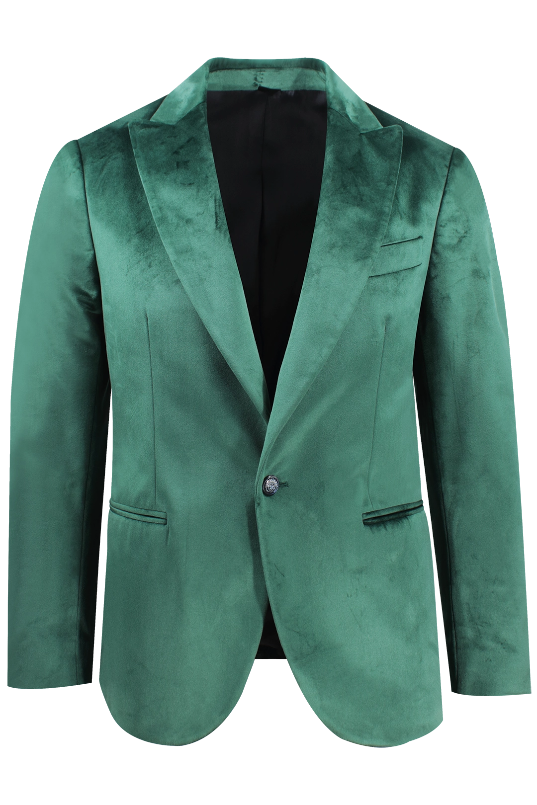 Giacca in velluto liscio verde
