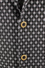 Carica l&#39;immagine nel visualizzatore Galleria, Giacca sfoderata in jersey nero a pois bottoni