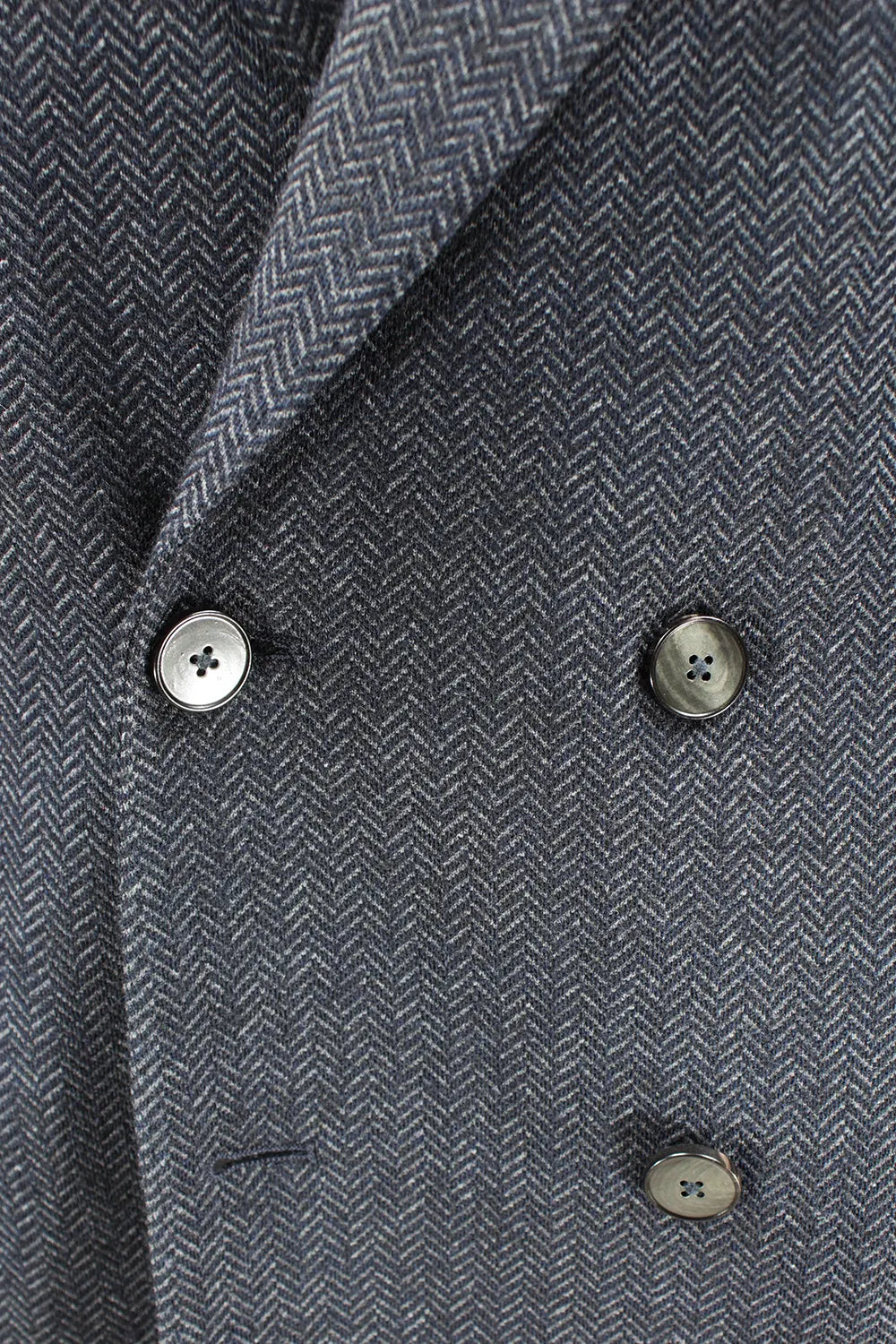 Giacca in lana e cotone spigato blu bottoni