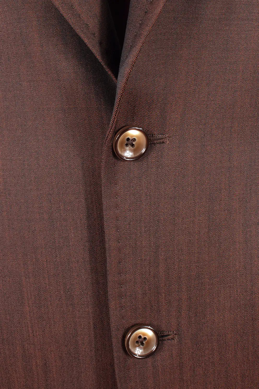 Giacca sfoderata in lana bronzo scuro bottoni