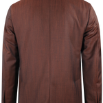 Giacca sfoderata in lana bronzo scuro retro