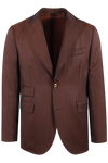 Giacca sfoderata in lana bronzo scuro