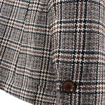 Giacca sfoderata in lana e cotone a quadri manica