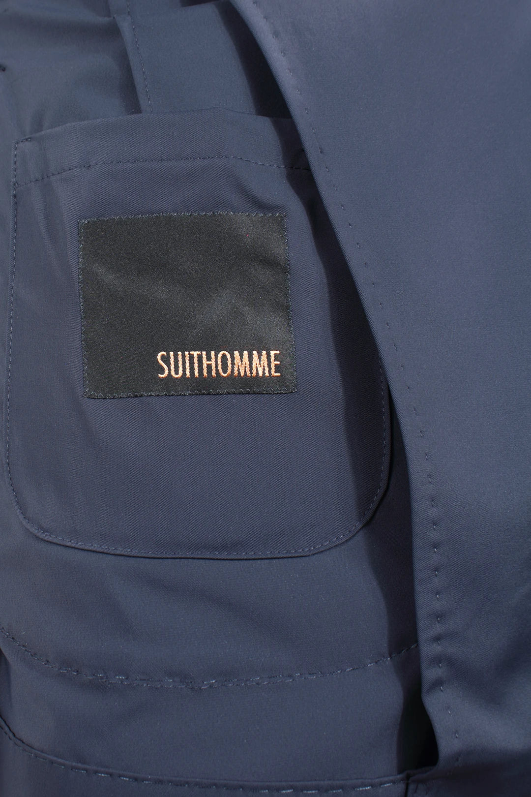 Giacca sfoderata in nylon blu notte brand