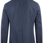 Giacca sfoderata in nylon blu notte retro