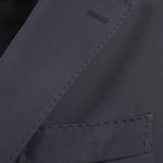 Giacca sfoderata in nylon nero rever