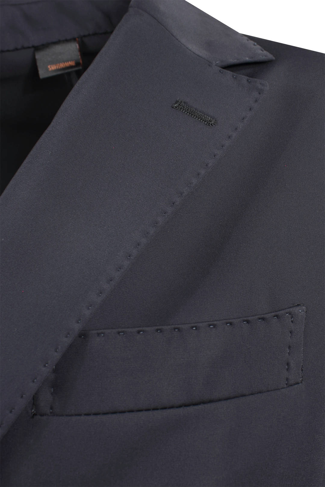 Giacca sfoderata in nylon nero rever