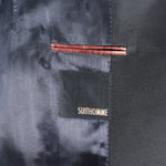 Giacca smoking in velluto liscio magenta brand