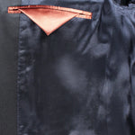 Giacca smoking in velluto liscio magenta taschino