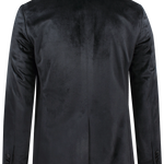 Giacca smoking in velluto liscio nero retro