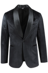 Giacca smoking in velluto liscio nero