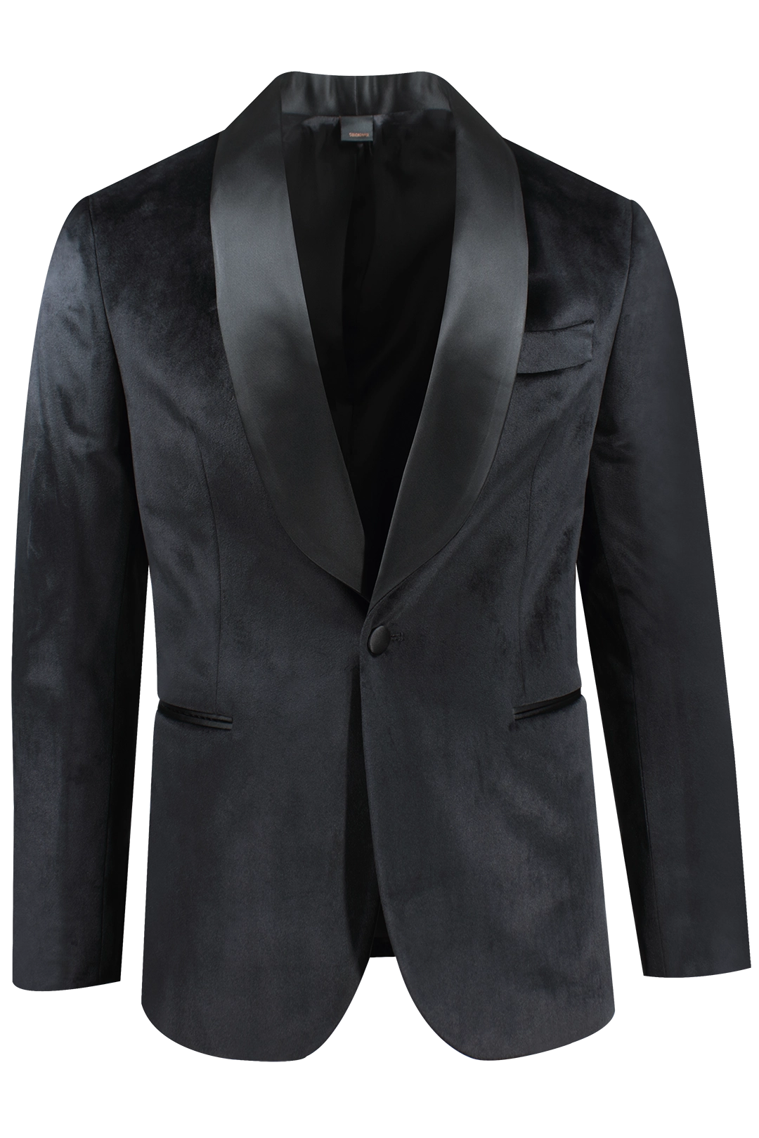Giacca smoking in velluto liscio nero