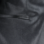 Giacca smoking in velluto martellato nero tasca