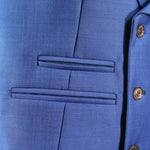 Gilet doppiopetto in lana mohair bluette tasche