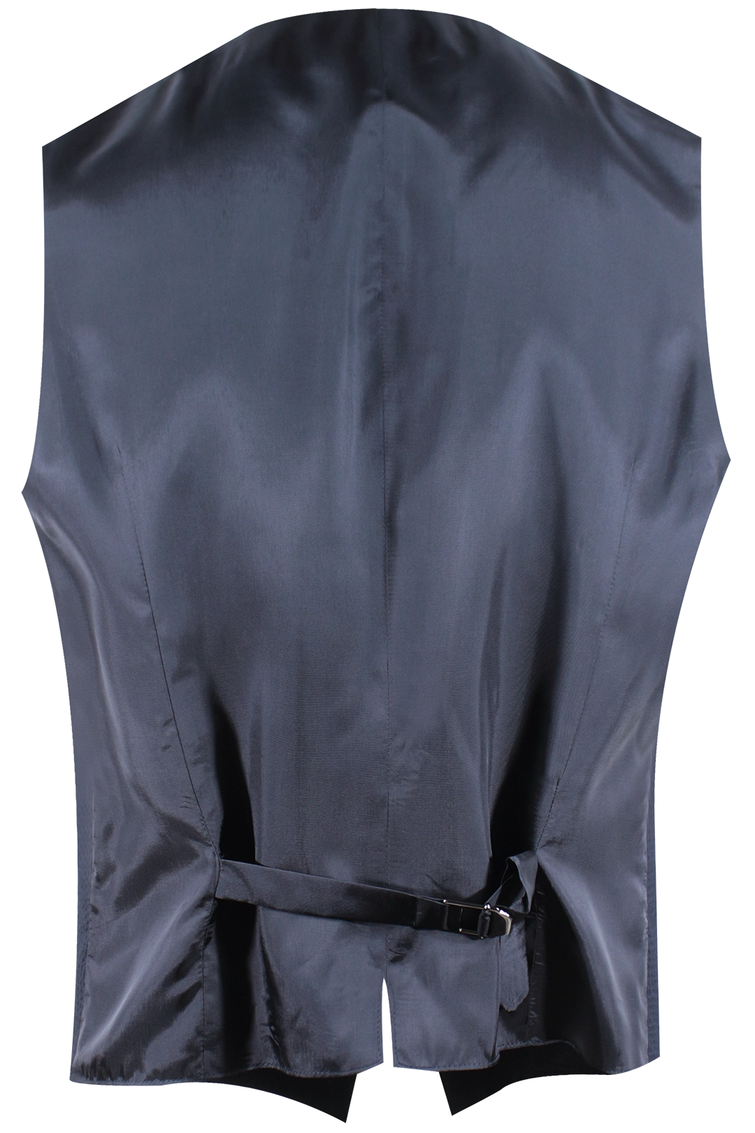 Gilet doppiopetto in lana seersucker blu retro