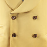 Gilet doppiopetto in lana senape bottoni