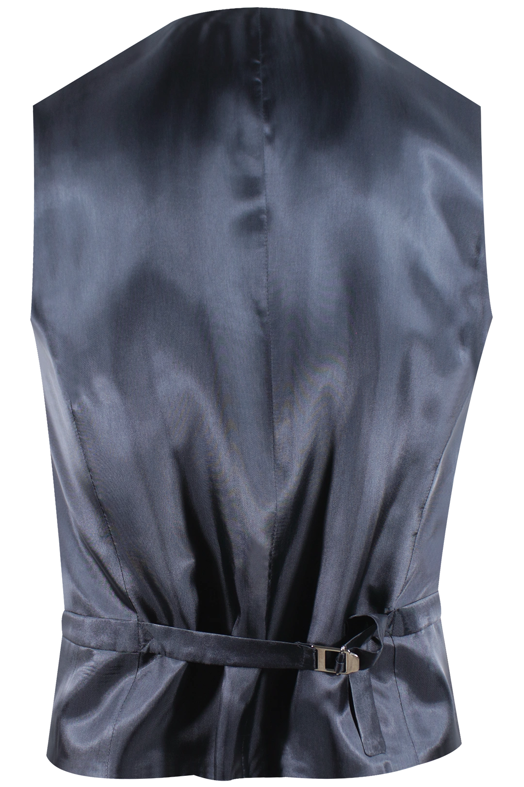Gilet in lana seersucker blu a righe retro