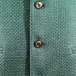 Gilet in lana, seta e lino verde bottoni