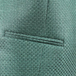 Gilet in lana, seta e lino verde tasca