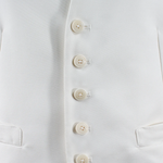 Gilet in misto lana color panna bottoni