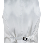 Gilet in misto lana color panna retro