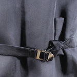 Gilet in pura lana grigia cinturino