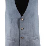 Gilet in pura lana grigia