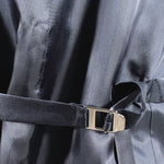 Gilet in pura lana bluette cinturino