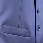 Gilet in pura lana bluette tasca