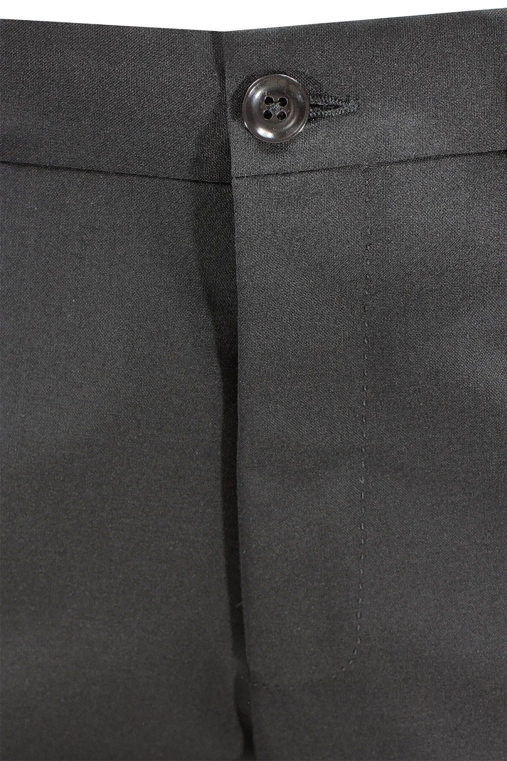 Pantalone Japan in tela di lana nero bottone