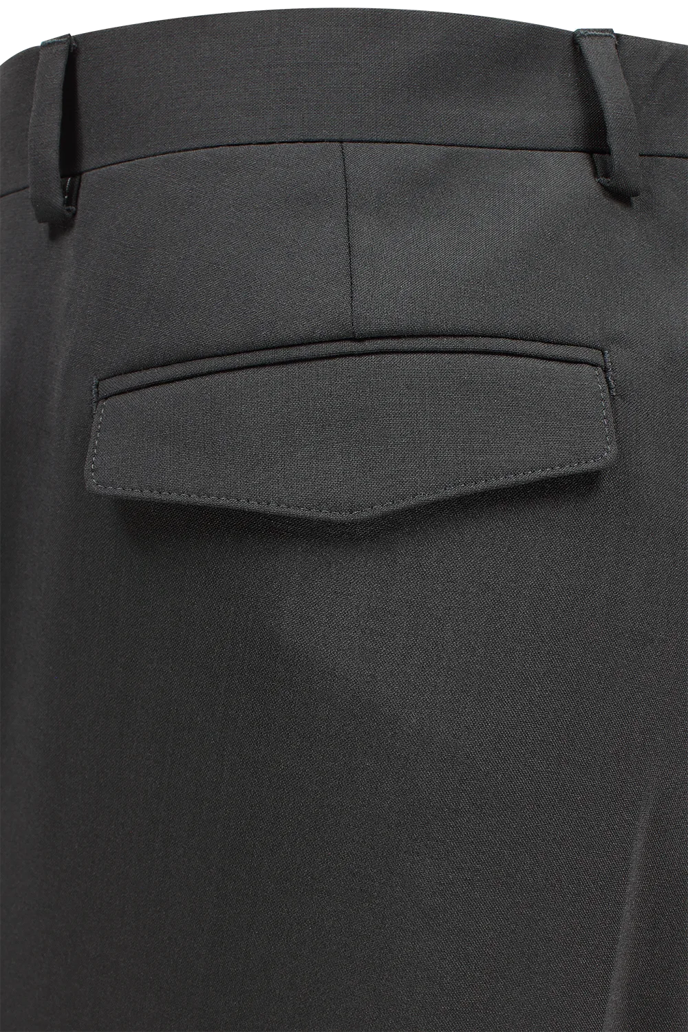 Pantalone Japan in tela di lana nero tasca