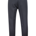 Pantalone con cinta sartoriale in crêpe di lana nera retro